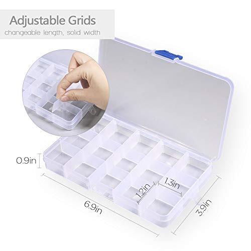 Opret Jewelry Organizer4 Pack, Plastic Jewelry Box15 grids wit...
