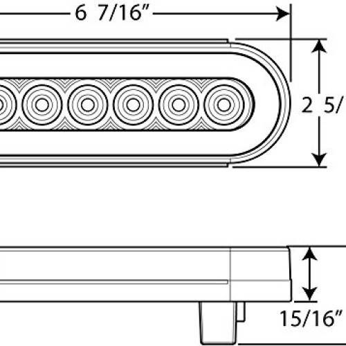 Optronics GloLight Red 6 Oval Sealed 22-LED Trailer Light Kit wit...