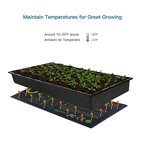 OPULENT SYSTEMS 10x20.75 Durable Waterproof Seedling Heat Mat Hy...