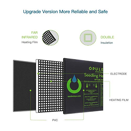 OPULENT SYSTEMS 10x20.75 Durable Waterproof Seedling Heat Mat Hy...