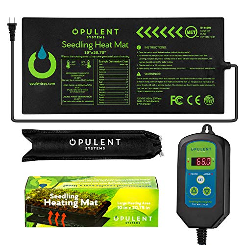 OPULENT SYSTEMS 10x20.75 Durable Waterproof Seedling Heat Mat Hy...