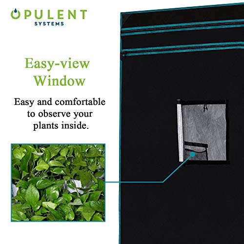 OPULENT SYSTEMS 96x48x80 Hydroponic Mylar Water-Resister Grow T...