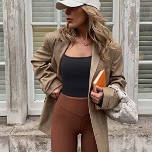 OQQ Womens 3 Piece Tank Tops Ribbed Seamless Workout Exercise Shi...