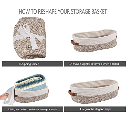 Oradrem 2 Pack Woven Storage Basket for Toilet Tank Top,Farmhouse ...