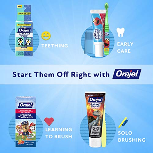 Orajel Paw Patrol Fluoride-Free Training Toothpaste, Fruity Fun Fl...