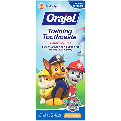 Orajel Paw Patrol Fluoride-Free Training Toothpaste, Fruity Fun Fl...