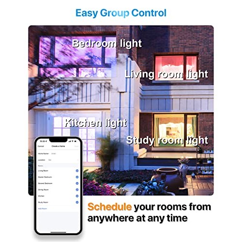 ORALUCE Smart Light Bulbs, WiFi＆Bluetooth E12 Smart Bulbs That Wo...