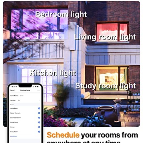 ORALUCE Smart Light Bulbs, WiFi＆Bluetooth E12 Smart Bulbs That Wo...