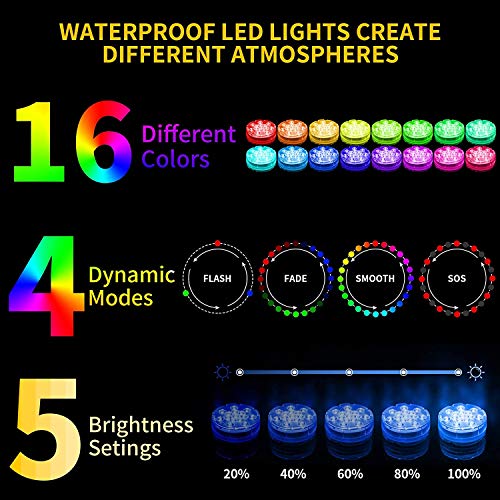 Oralys Submersible LED Pool Lights - Waterproof Shower Lights,Unde...