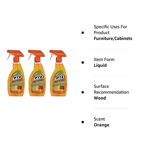 Orange Glo 640823841079 Pack of 3 Wood Furniture 2-in-1 Clean an...