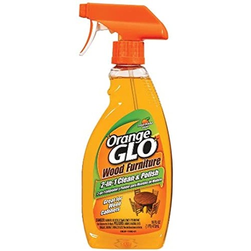 Orange Glo Wood Furniture 2-in-1 Clean and Polish Spray, 16 Ounce ...