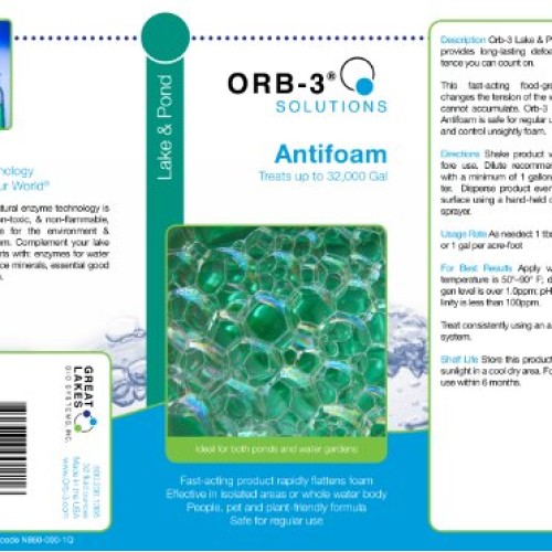 Orb-3 Lake and Pond Antifoam Bottle, 1-Quart
