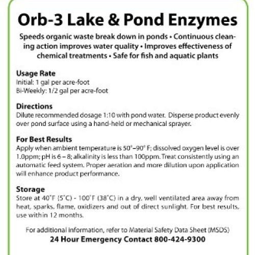 Orb-3 Lake and Pond Enzymes Pail, 5-Gallon