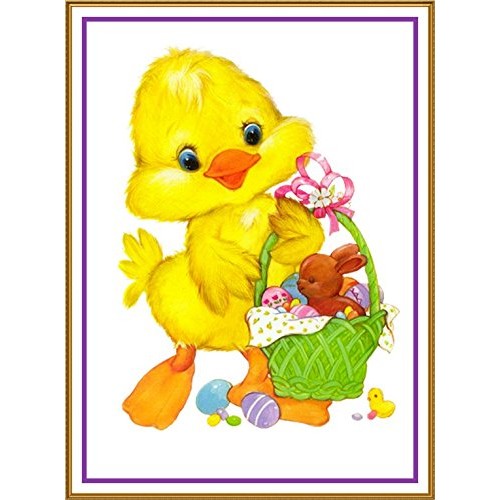 Orenco Originals Contemporary Easter Baby Duck Basket Counted Cros...