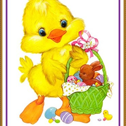 Orenco Originals Contemporary Easter Baby Duck Basket Counted Cros...