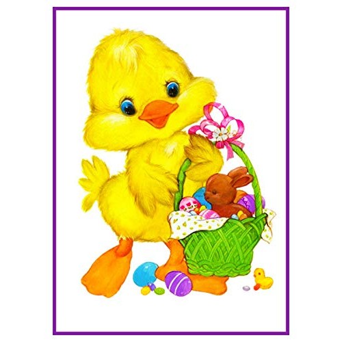 Orenco Originals Contemporary Easter Baby Duck Basket Counted Cros...