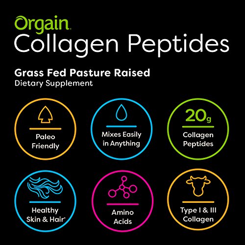 Orgain Grass Fed Pasture Raised Hydrolyzed Collagen Protein Powder...