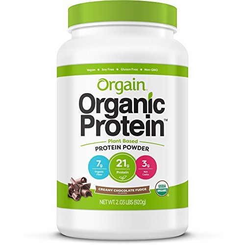 Orgain Organic Plant Based Protein Powder, Creamy Chocolate Fudge,...