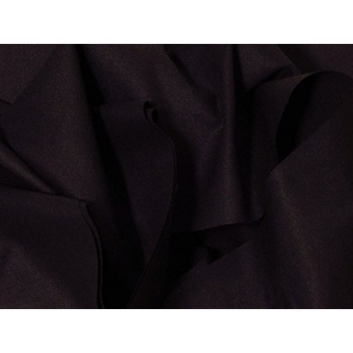 100% Organic Cotton Muslin Fabric - Black - by The Yard