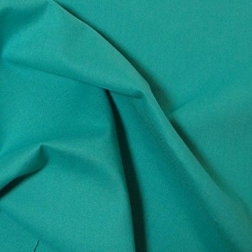 100% Organic Cotton Muslin Fabric - Teal - by The Yard