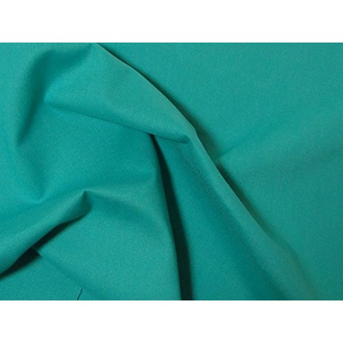 100% Organic Cotton Muslin Fabric - Teal - by The Yard