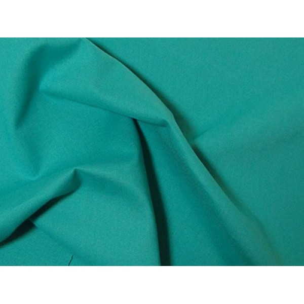 100% Organic Cotton Muslin Fabric - Teal - by The Yard
