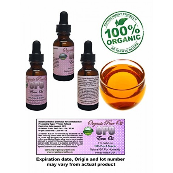Australian Emu Oil 7 Times Refined 1 oz – 100% Pure Natural Organi...