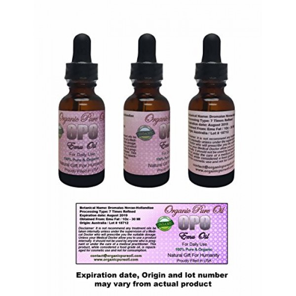 Australian Emu Oil 7 Times Refined 1 oz – 100% Pure Natural Organi...