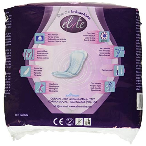 Elyte 100% Pure Cotton Bladder Control Pads-Sensitive Skin Safe, N...