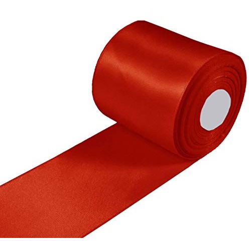 Orgrimmar 4 Satin Fabric Red Ribbon for Gift Package Wrapping Flo...