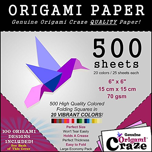 Origami Paper 500 Sheets, Premium Quality for Arts and Crafts, 6-i...