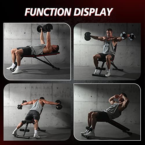 Orinar Weight Bench Press, Strength Training Adjustable Workout Be...
