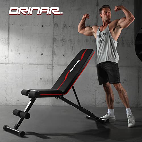 Orinar Weight Bench Press, Strength Training Adjustable Workout Be...