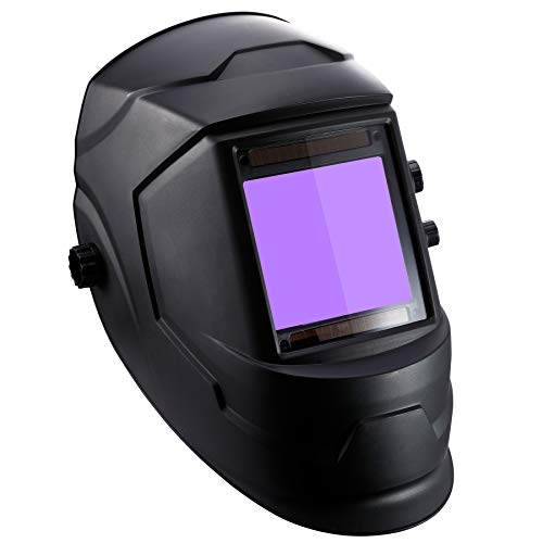 Large Viewing Screen Solar Powered Auto Darkening Welding Helmet, ...