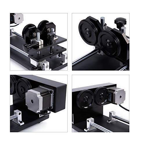 OMTech 4-Wheel Rotary Cutter and Engraver Attachment with Nema 23 ...
