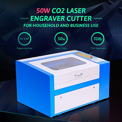 Orion Motor Tech 50W CO2 Laser Engraving Cutting Machine| 12 X 20...