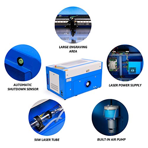 Orion Motor Tech 50W CO2 Laser Engraving Cutting Machine| 12 X 20...