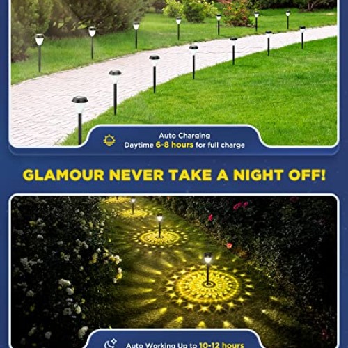 ornesign Ultra Bright Solar Outdoor Lights Decorative 10 Pack, 100...