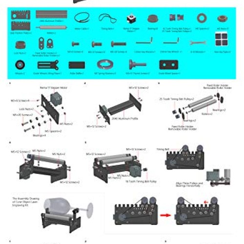 ORTUR Laser Master 2, Laser Engraver Y-axis Rotary Roller Engravin...