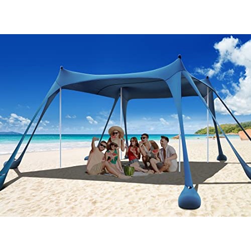 Beach Tent Sun Shelter, Osoeri 10 x 10ft Camping Beach Shade UPF50...