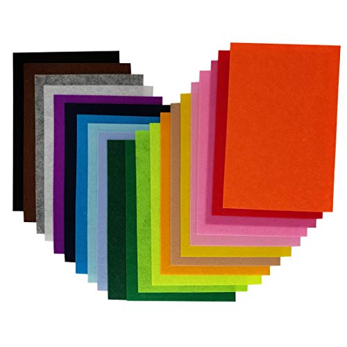 Otylzto 20PCS Fabric Felt Sheets 12x8, Assorted Colors,DIY Craft...