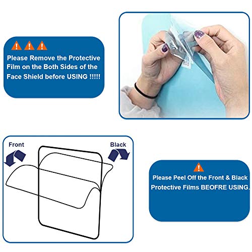 OUBA 6 Pack Glasses Style Visor Transparent Anti-Fog Layer Anti Ai...