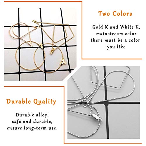 120Pcs Beading Hoop Earrings for Jewelry Making,Round Beading Earr...