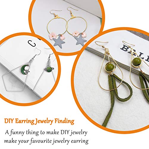 120Pcs Beading Hoop Earrings for Jewelry Making,Round Beading Earr...