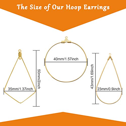 120Pcs Beading Hoop Earrings for Jewelry Making,Round Beading Earr...