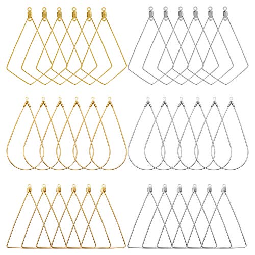120Pcs Beading Hoop Earrings for Jewelry Making,Triangle Beading E...