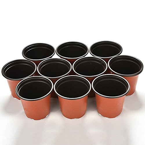 Oubest Plastic Plant Nursery Pots 4 100 pcs for Succulent Propaga...