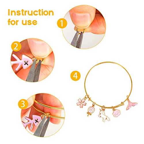 Ouddy Charms for Jewelry Making, 146 Pcs Jewelry Making Charms Ear...