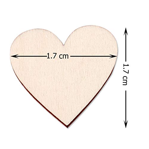 OULII Blank Heart Wood Slices Discs Wedding Christmas Ornaments, P...