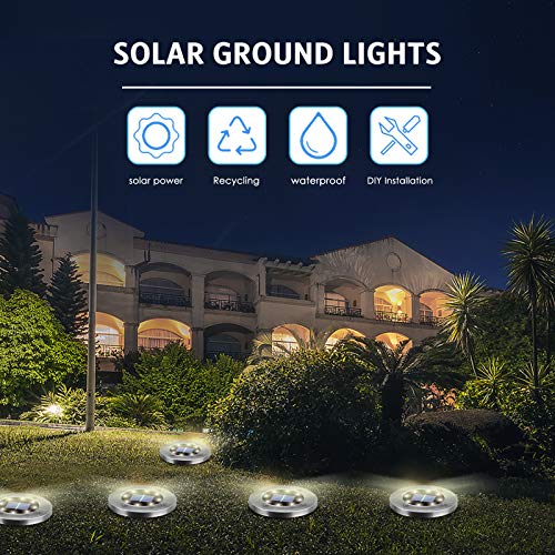 Solar Outdoor Lights 12 Packs, Garden Solar Lights Outdoor Waterpr...